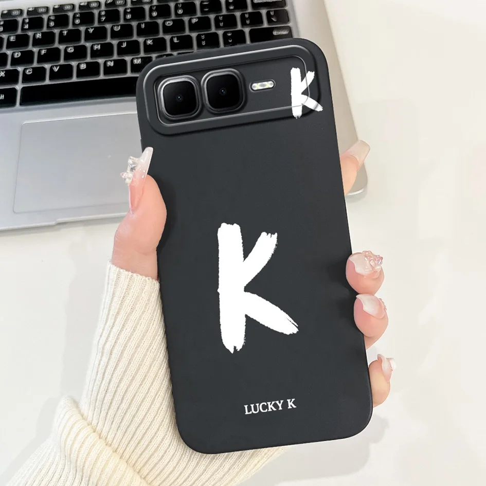 Para Infinix Smart 10 Plus 2025 Funda de lujo con letras iniciales Funda de teléfono de silicona mate suave para Infinix Smart10 Plus X6725B Funda - imagen 3