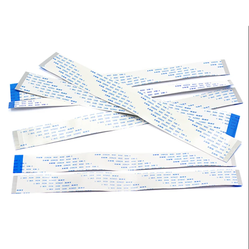 10 Uds 30/40/50/60Pin 0,5mm paso FFC FPC AWM 20624 80C 60V VW-1 A B tipo Cable plano Flexible 60/100/150/200/250mm