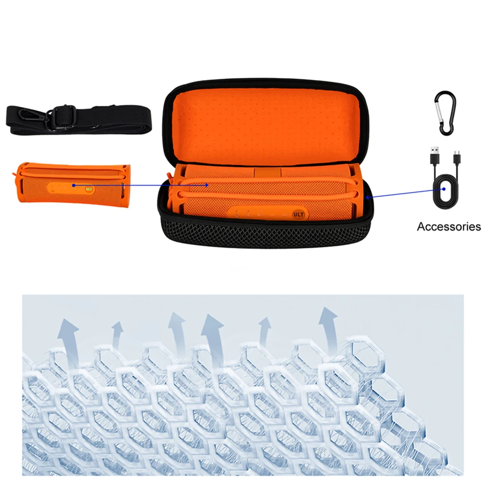 Bolsa portátil para altavoz Sony ULT FIELD 1, bolsas permeables al sonido para JBL Charge5, estuche transparente para viajes al aire libre - imagen 4