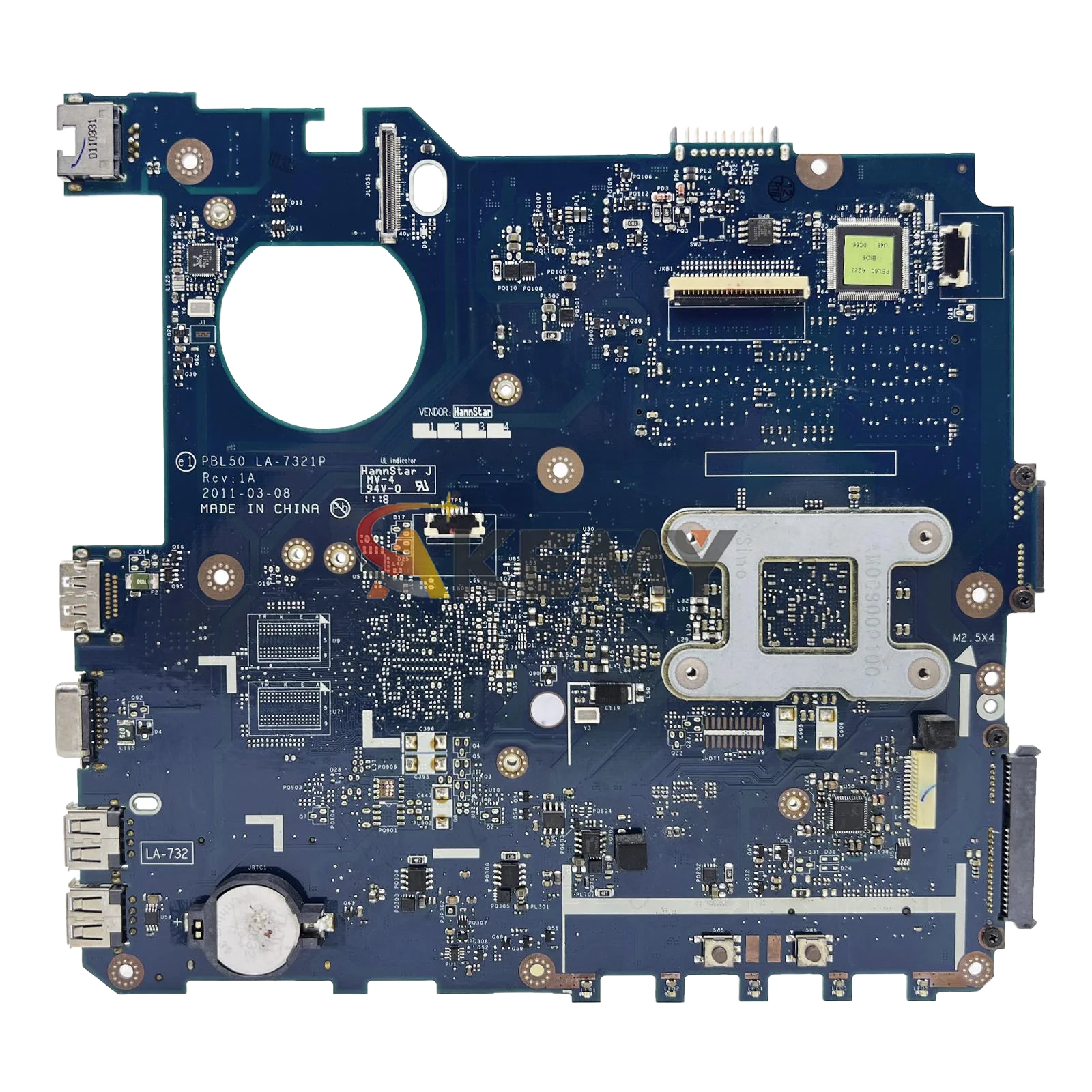 Placa base para ordenador portátil LA-7321P para ASUS X43B K43U X43U K43U K43B placa base para portátil con CPU 100% pruebas OK envío rápido stk - imagen 2
