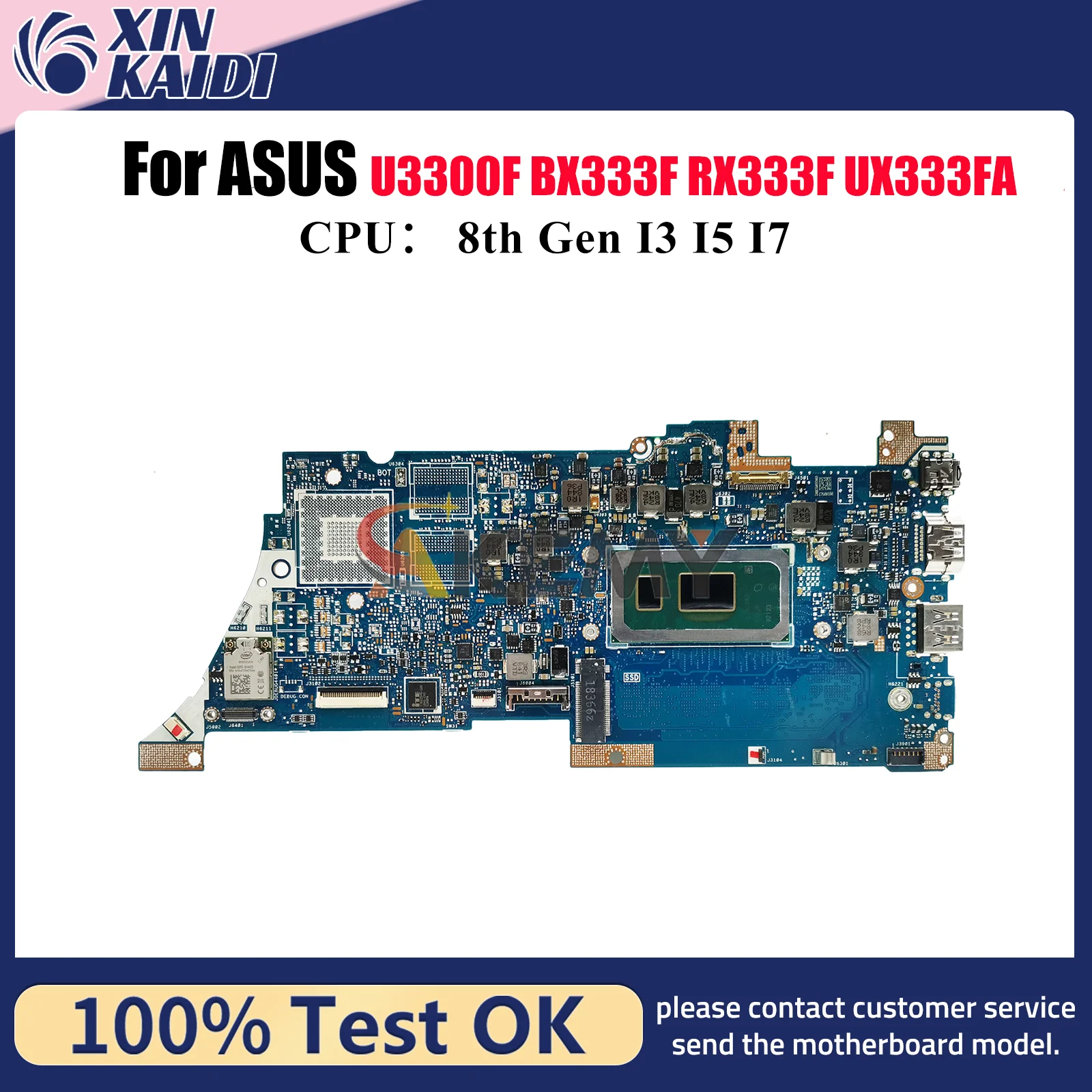 Placa base para ordenador portátil UX333FA para ASUS ZenBook UX333FA BX333F UX333FN RX333F UX333F U3300F placa base para portátil con CPU I3 I5 I7 stk