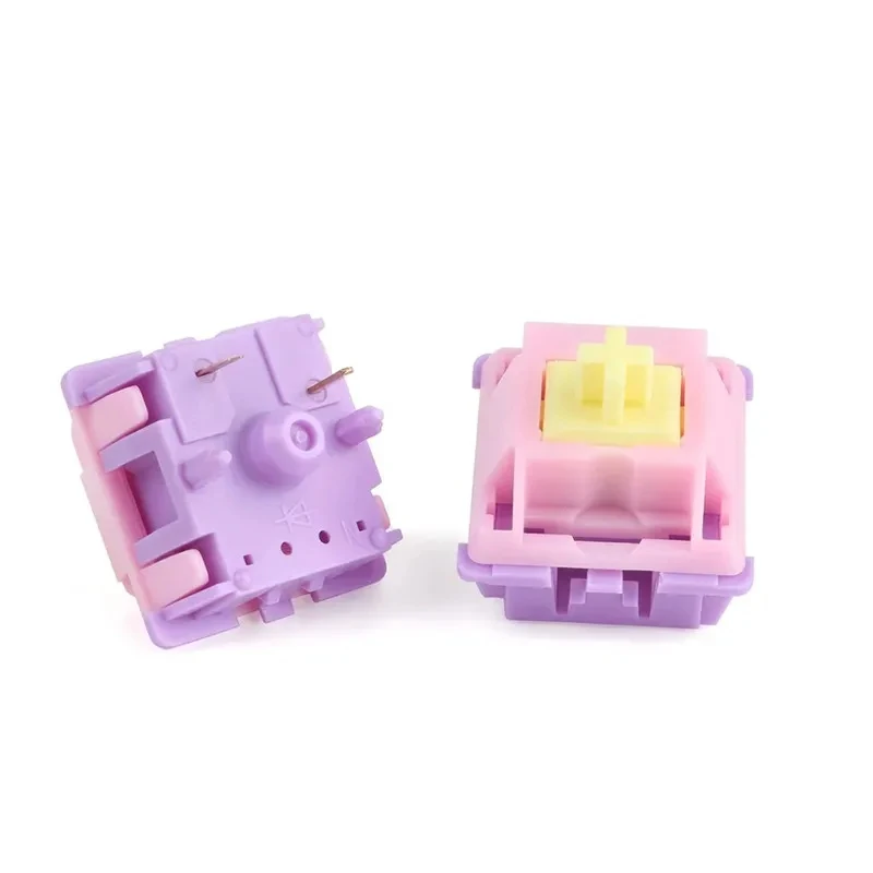 EQUALZ-interruptores lineales divididos tipo Banana, Teclado mecánico de 62g, 5 pines, POM, resorte chapado en oro, lubricado en fábrica, interruptor de teclado para juegos de PC - imagen 2