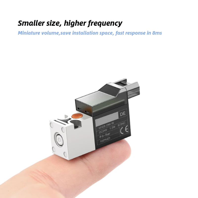 Válvula de aire de válvula solenoide miniatura de alta frecuencia, 3 puertos, 2 posiciones, normalmente cerrada, 10mm, 30Hz, DC24V, DC12V, DC6V, AC220V - imagen 3