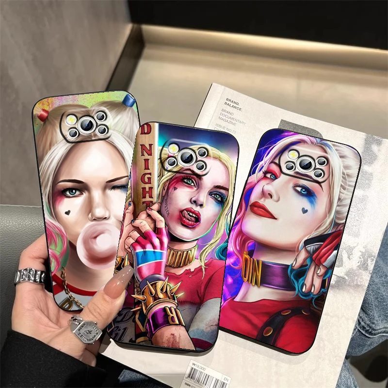 Funda de teléfono Crazy h-harley q-quinn Sexy para Xiaomi Mi Poco F5 F4 F3 X6 X5 X4 X3 M6 M5S M4 M3 C65 Pro GT NFC 5G, color negro