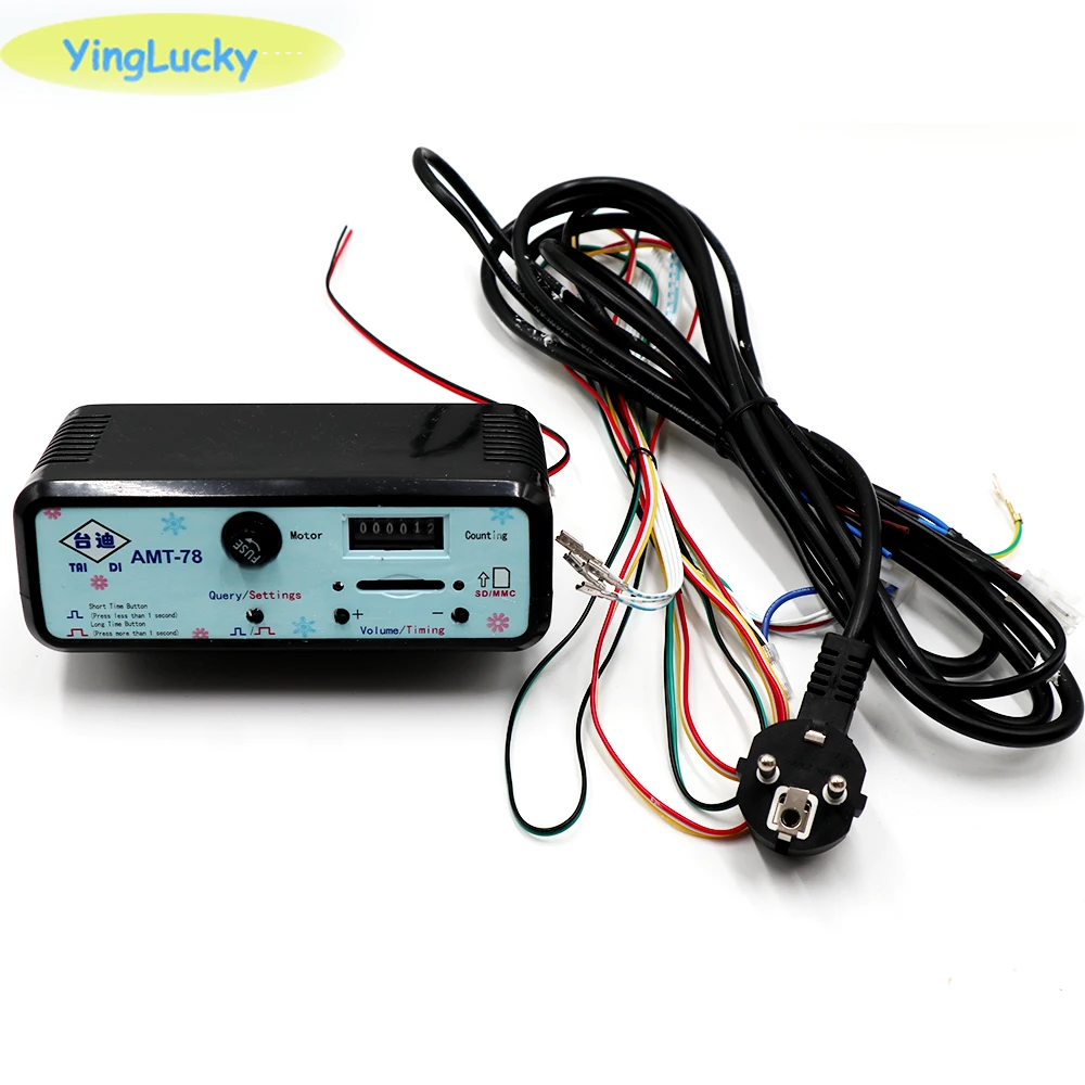 Controlador de máquina de juegos AMT 78 Kiddie Rides, piezas de consola de juegos, caja de controlador de música, máquina oscilante, temporizador de tiempo, AC220V, Cable de la UE - imagen 2