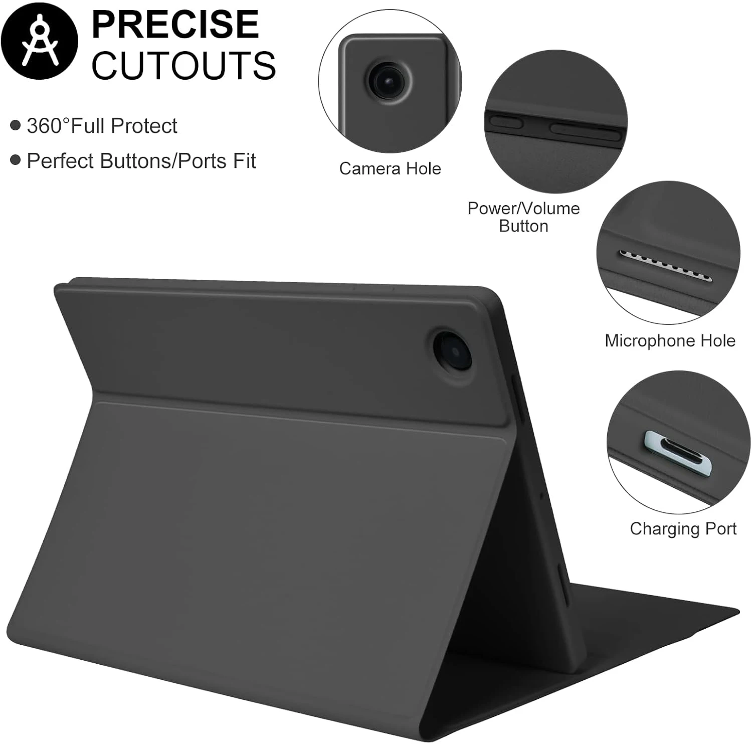 Para Samsung Galaxy Tab A8 Funda de 10,5 pulgadas, Funda con teclado para Samsung Galaxy Tab A8 10,5 pulgadas SM-X200 SM-X205 SM-X207 - imagen 4