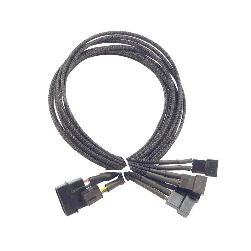 Cable divisor de potencia de extensión de ventilador PWM, conector Molex de 4 pines/SATA a 3, 4, 5, 6, divisor de ventilador de 4 pines, cabezal PWM de placa base 4 - imagen 3
