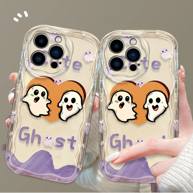 Funda de Tpu para Honor, carcasa bonita de gato fantasma, corazón de amor, X6B, X8, X8A, X7, X7A, X9, 200, X6, X6S, X6A, X7B, X8B, X9B, 9X, 90, 20, 50, 70, Magic 6, 4 Lite - imagen 2