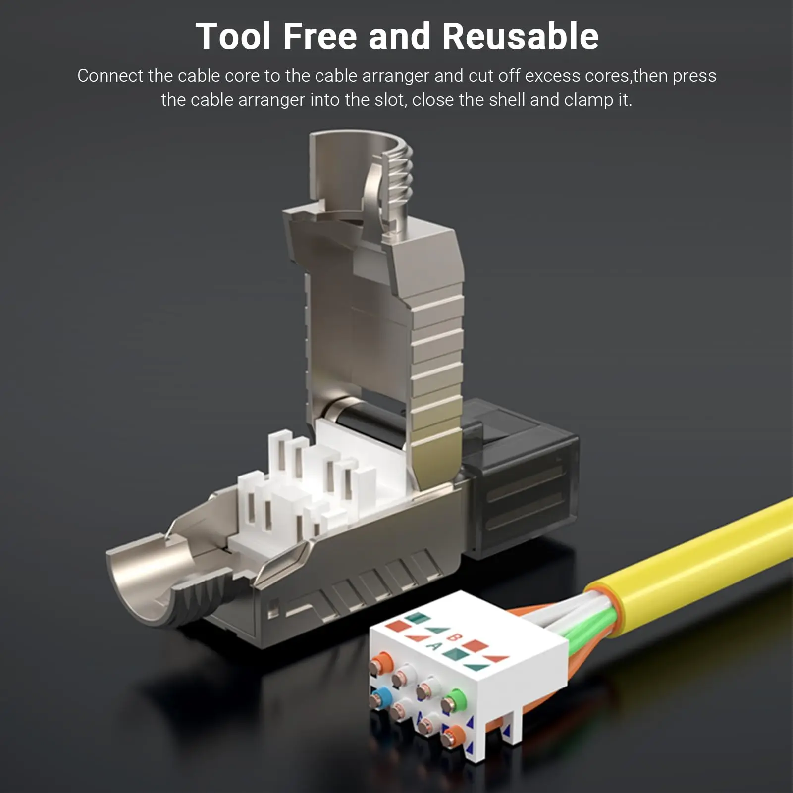 Conector RJ45 Cat8 con herramienta de terminación profesional - imagen 3