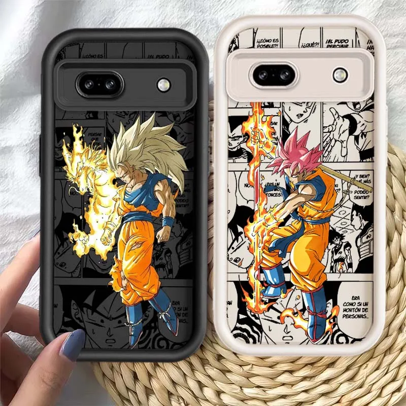 D-Dragon Ball Anime Son Goku para Google Pixel 9 8 7 8A 7A Pro XL Eye Ladder funda de teléfono