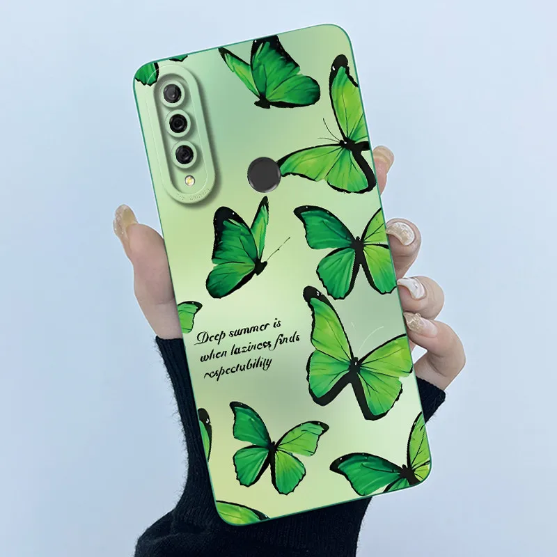 Funda para Huawei Y9s Y9 Prime 2019 simplicidad flor líquido suave silicona TPU funda protectora trasera para Huawei Y9 Prime 2019 Capa - imagen 3