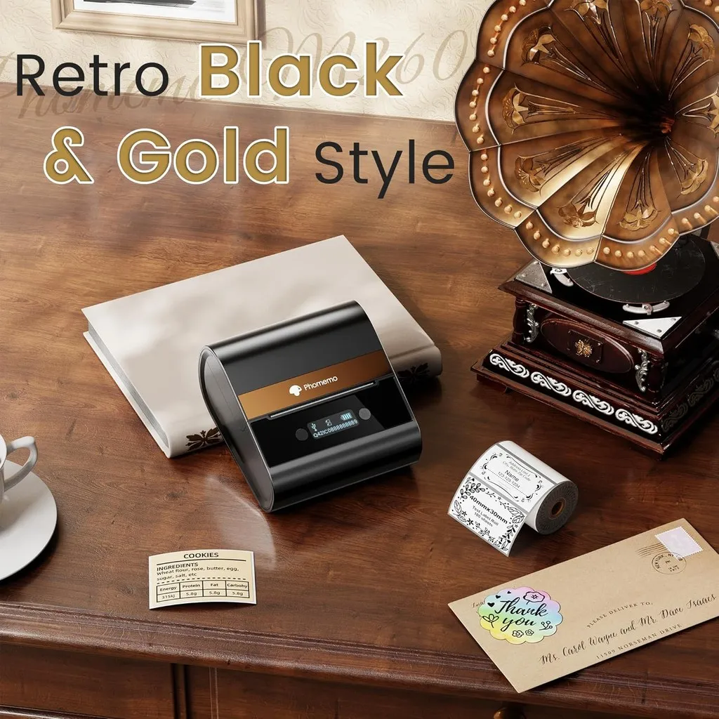 Phomemo-máquina de etiquetas grande M260, impresora portátil de etiquetas adhesivas de 20-80mm, impresora térmica sin tinta con Bluetooth para negocios, hogar y oficina - imagen 2