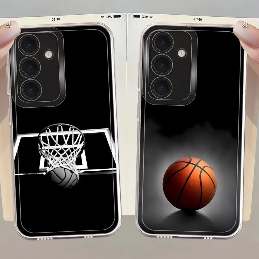 Funda para Samsung Galaxy A22 A13 A73 A12 A35 A71 A72 A15 A35 A25 A16 Funda transparente de baloncesto - imagen 4