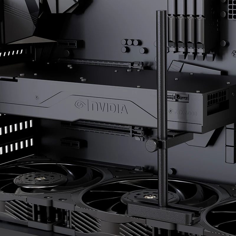 Soporte de vídeo gráfico de aleación de aluminio TEUCER VC4, soporte GPU de 280mm, oxidación anódica, soporte para tarjeta de vídeo de chorro de arena, accesorios para PC - imagen 2