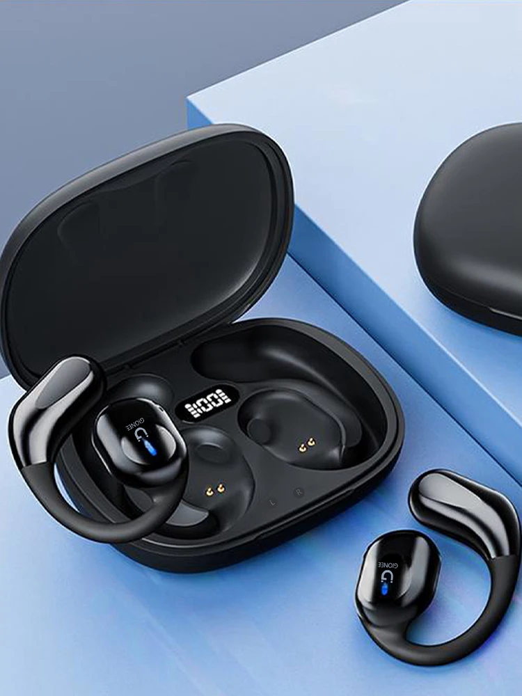 Auriculares inalámbricos intrauditivos con cancelación de ruido digital, Auriculares deportivos para juegos, batería de larga duración sin in-ear