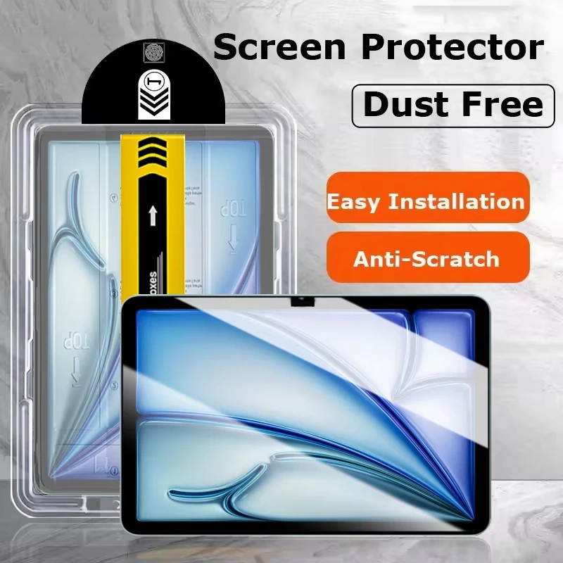 Protector de pantalla de vidrio templado para iPad Pro 13 11 M4 12,9 10 9 10th 9th Generación Air 5 4 3 2 M2 Mini 6 7 8th 10,2 Accesorios