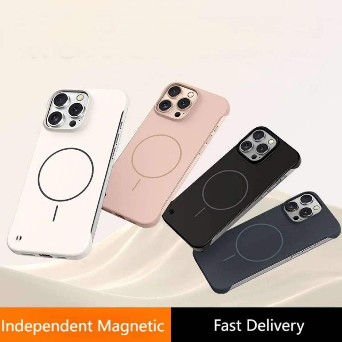 Funda delgada sin marco esmerilada para Magsafe para iPhone 17 Air 16 15 14 13 12 11 ProMax cubierta dura de carga inalámbrica magnética - imagen 3