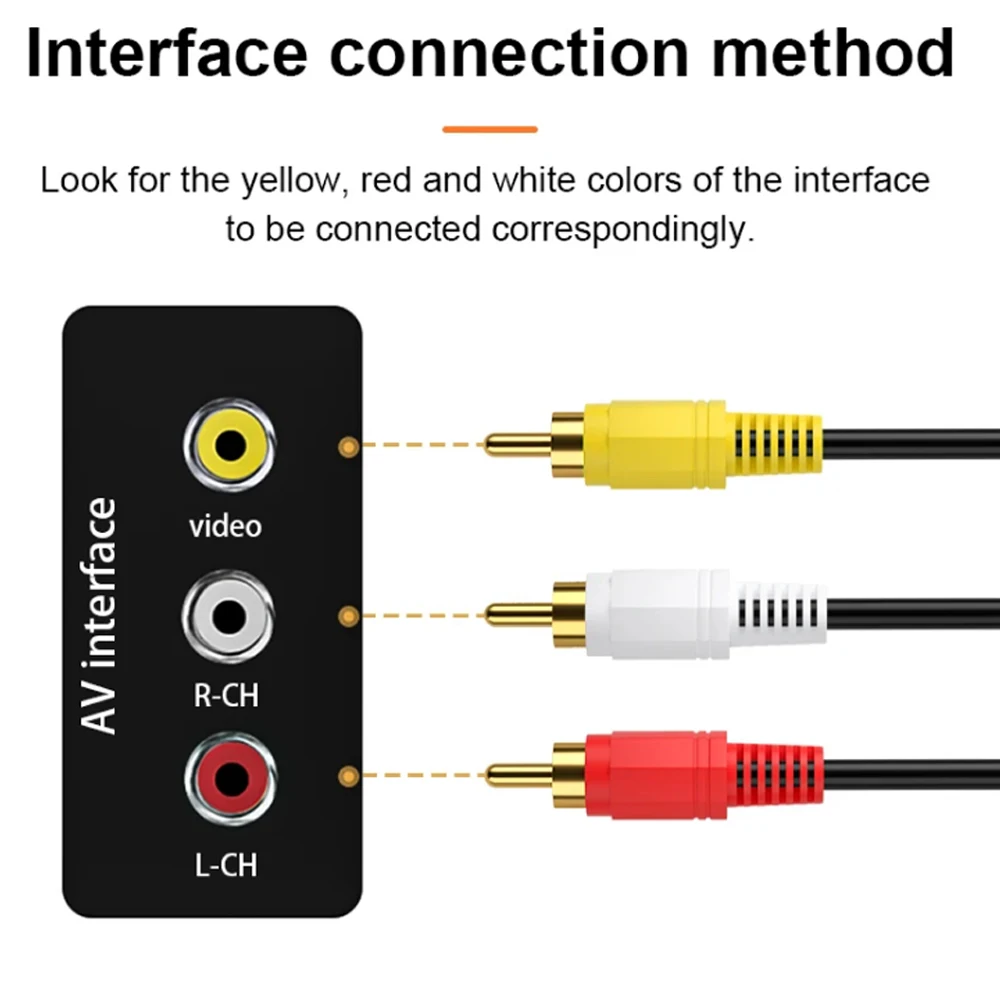 Cable macho 3RCA: cable de expansión AV, cable de enchufe, TV, adaptador de vídeo DVD para transmisión de audio y vídeo - imagen 3