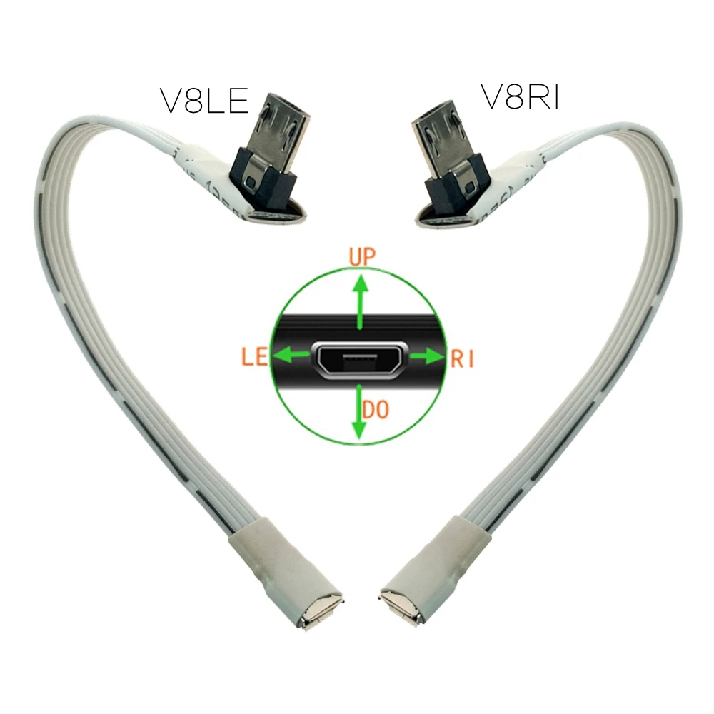Extensor de extensión Micro USB hembra a Micro USB macho F/M, Cable OTG corto de carga de fecha, blanco y negro, 5cm, 20CM, 50CM, 10CM, 1m - imagen 2