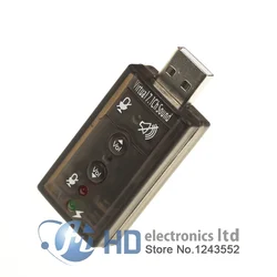 Tarjeta Sonido USB 7.1 Canales con Jack Micrófono y Auriculares 3,5mm