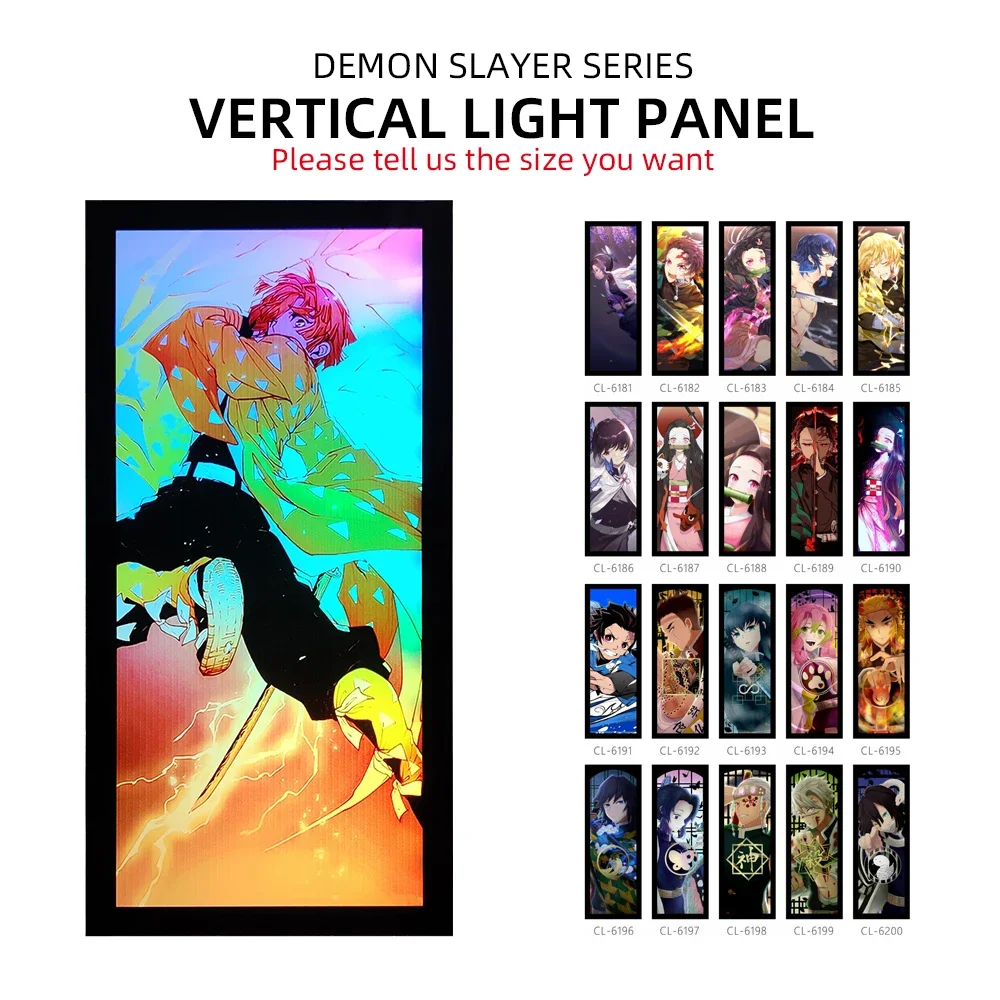 Kit de Panel de luz MOD serie Demon Slayer Kimetsu No Yaiba DIY soporte VGA Panel IO Anime decoración personalizada A-RGB enfriador de agua - imagen 5