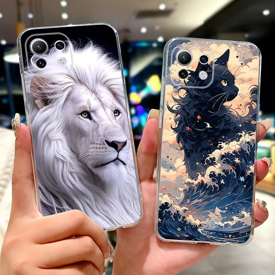 Para Xiaomi Mi 11 Lite funda nueva moda pintada funda de teléfono de silicona suave para Xiaomi Mi 11 Lite 5G NE 11Lite MI11LIte Fundas - imagen 2