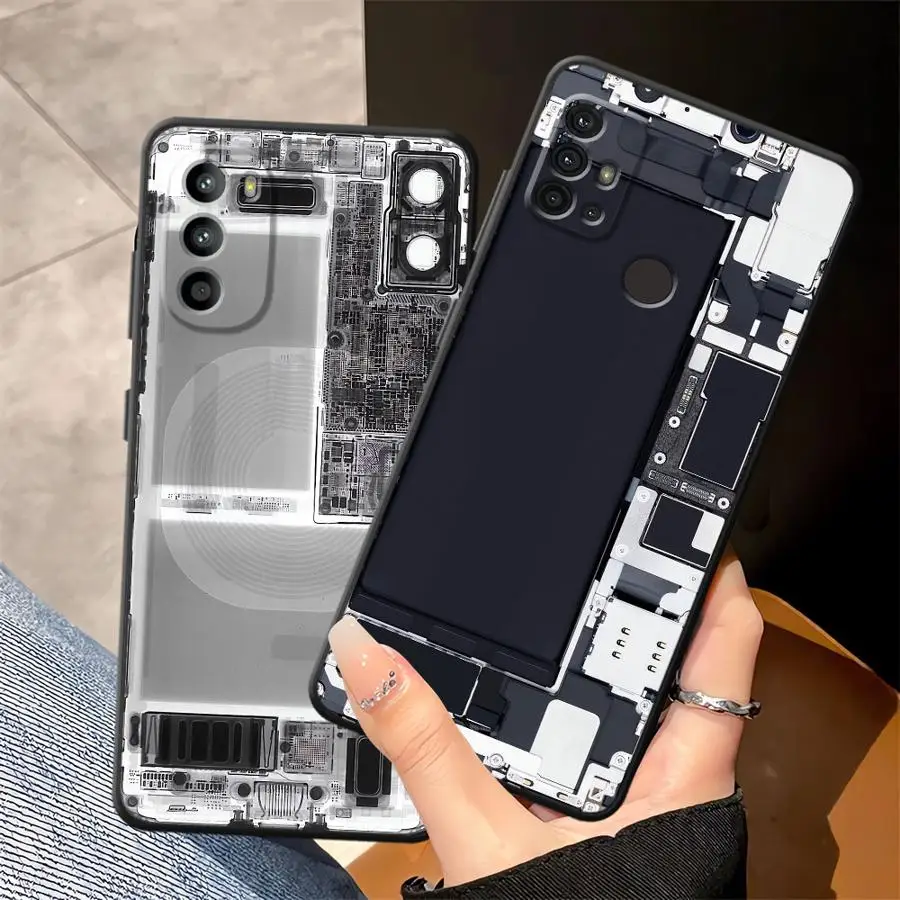 Funda Route Creativity para Motorola Mot G53 G30 G32 G50 G22 Edge40 G71 G52 G51 G73 G60s G60 Edge 20 Pro 30 Lite, teléfono suave negro