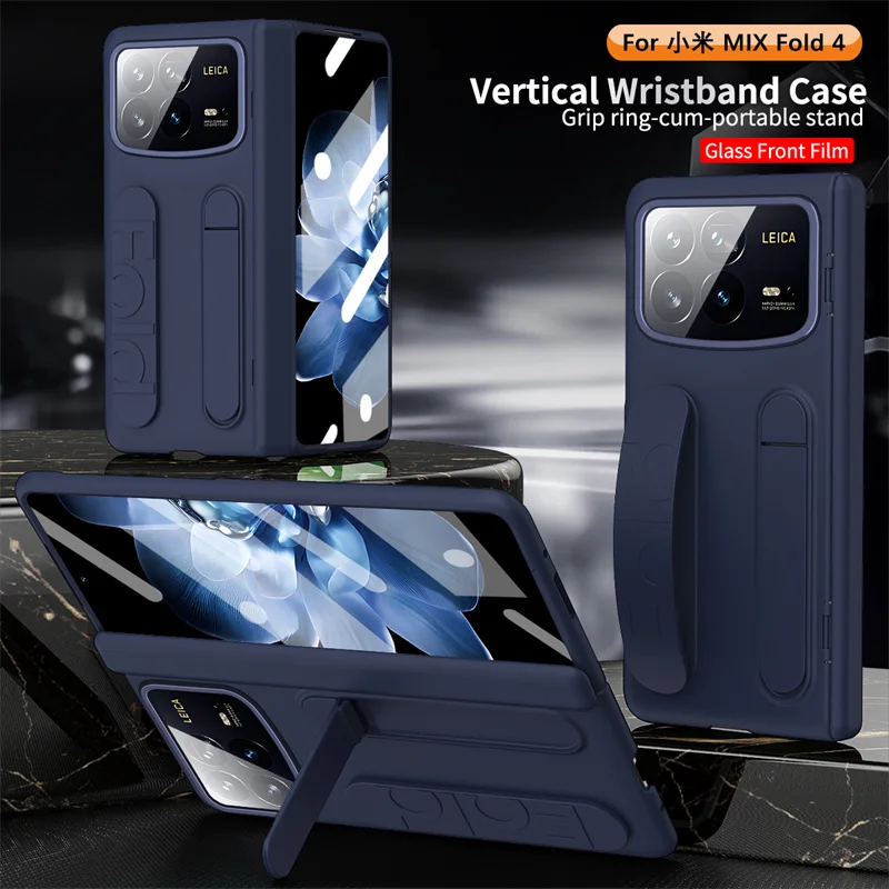 Para Xiaomi Mix Fold4 Fold3 con bisagra funda de teléfono pulsera correa de muñeca soporte película protectora de pantalla cubierta protectora a prueba de golpes - imagen 2