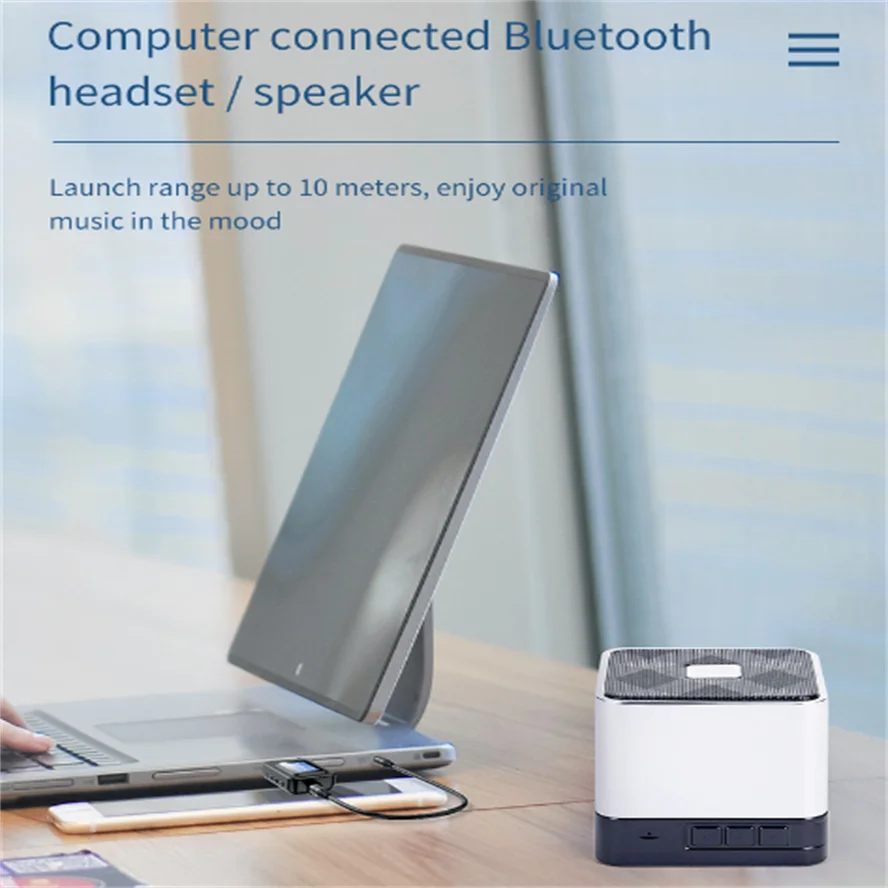 Transmisor y receptor de Audio USB con Bluetooth 5,0, conector AUX de 3,5mm, adaptador inalámbrico estéreo RCA, Dongle USB para PC, TV, auriculares de coche - imagen 4