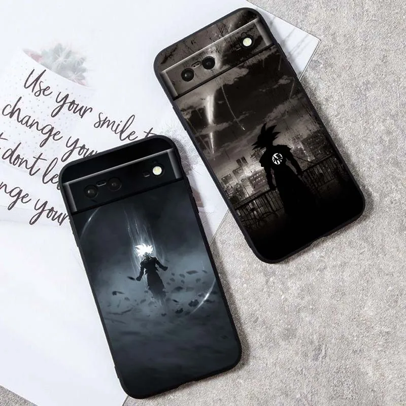 D-Dragon Ball Logo Japón Goku funda de teléfono para Google Pixel 9a 9 8A 8 7 7A 6 6A Pro XL 2024 5G negro suave TPU funda de silicona - imagen 2