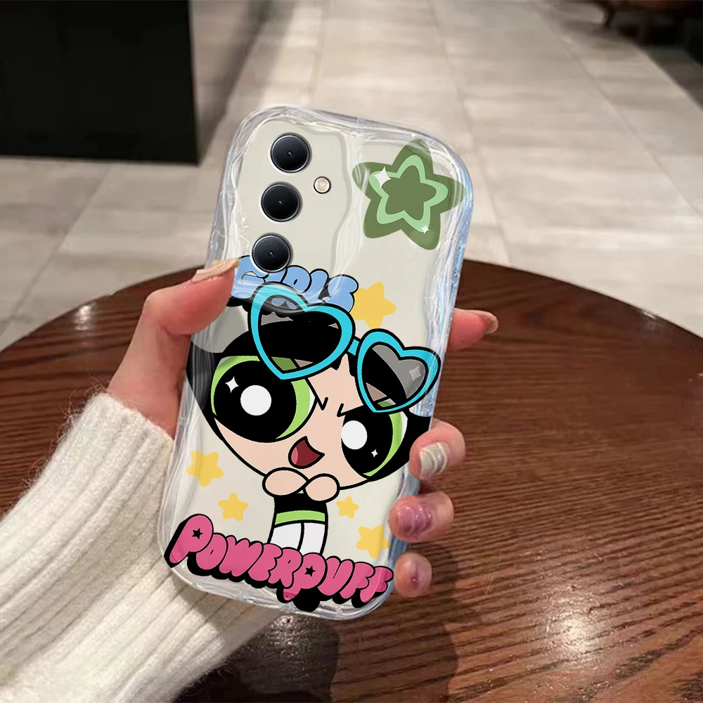 Bonita funda ondulada 3D para Powerpuffs Girls Samsung A73 A72 A71 A55 A54 A53 A35 A34 A33 A25 A24 A23 A15 A14 A13 A05 4G 5G - imagen 4
