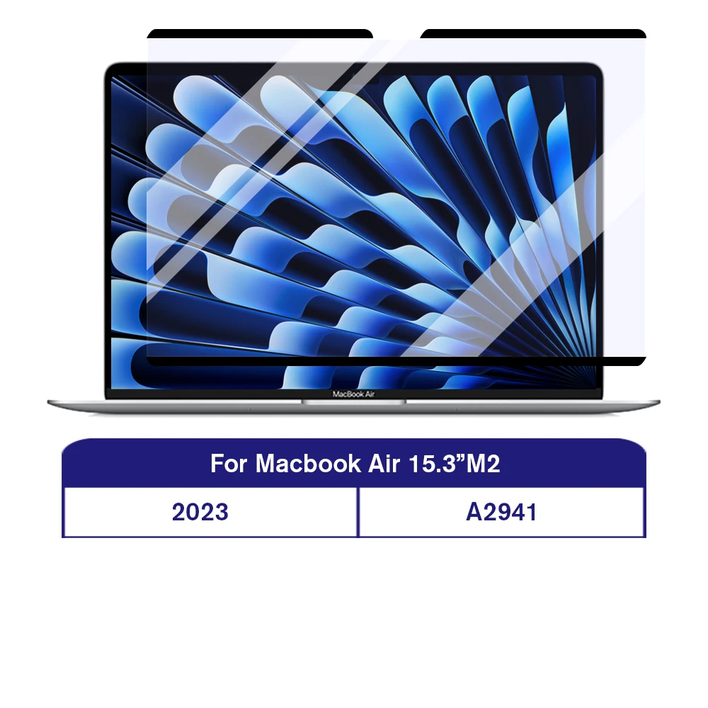 Protector de pantalla magnético HD para Macbook Air, accesorios de película de filtro extraíble para ordenador portátil, 15,3 pulgadas, 2023 M2, A2941