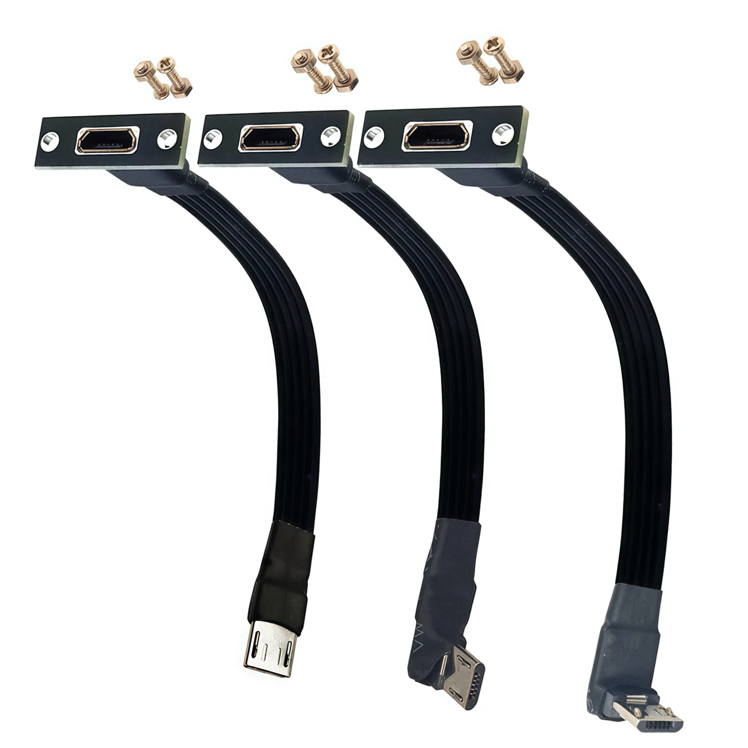 Micro USB hembra a Micro USB macho F/M extensor de extensión fecha carga Cable corto OTG negro 10cm 20CM 50CM 10CM 1m