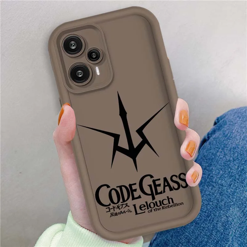 Funda con logotipo de CÓDIGO de Anime GEASS para Xiaomi Poco X3 X4 X5 X6 X7 C65 C75 M4 M5 M5S F6 F4 F5 Pro GT NFC, funda de teléfono con escalera ocular - imagen 4
