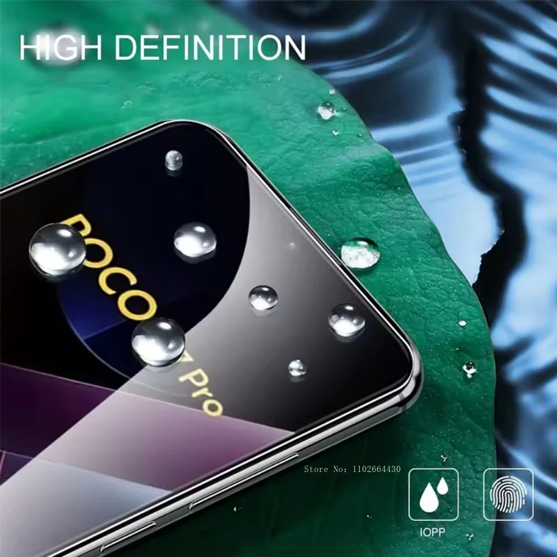 Protector de pantalla de vidrio templado para Xiaomi Poco X7 Pro 5G, desbloqueo de huellas dactilares, 3 uds. - imagen 3