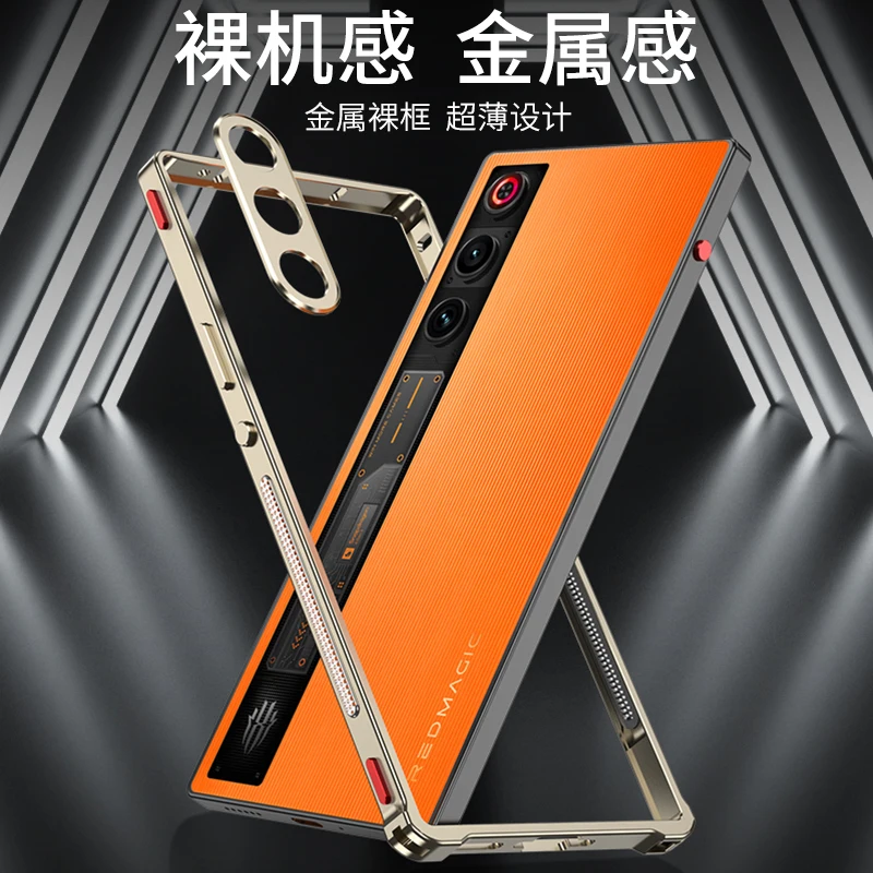 Funda de marco de Metal para Redmagic10, tapa de lente de Metal de aire, cubierta dividida de disipación de calor ultrafina para parachoques de aire Redmagic Red Magic 10 - imagen 2