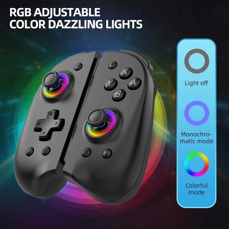 Joypad Compatible con Nintendo Switch/Oled/Lite Joy L/R, controlador con Joystick Hall, vibración Turbo de 6 ejes personalizada - imagen 2