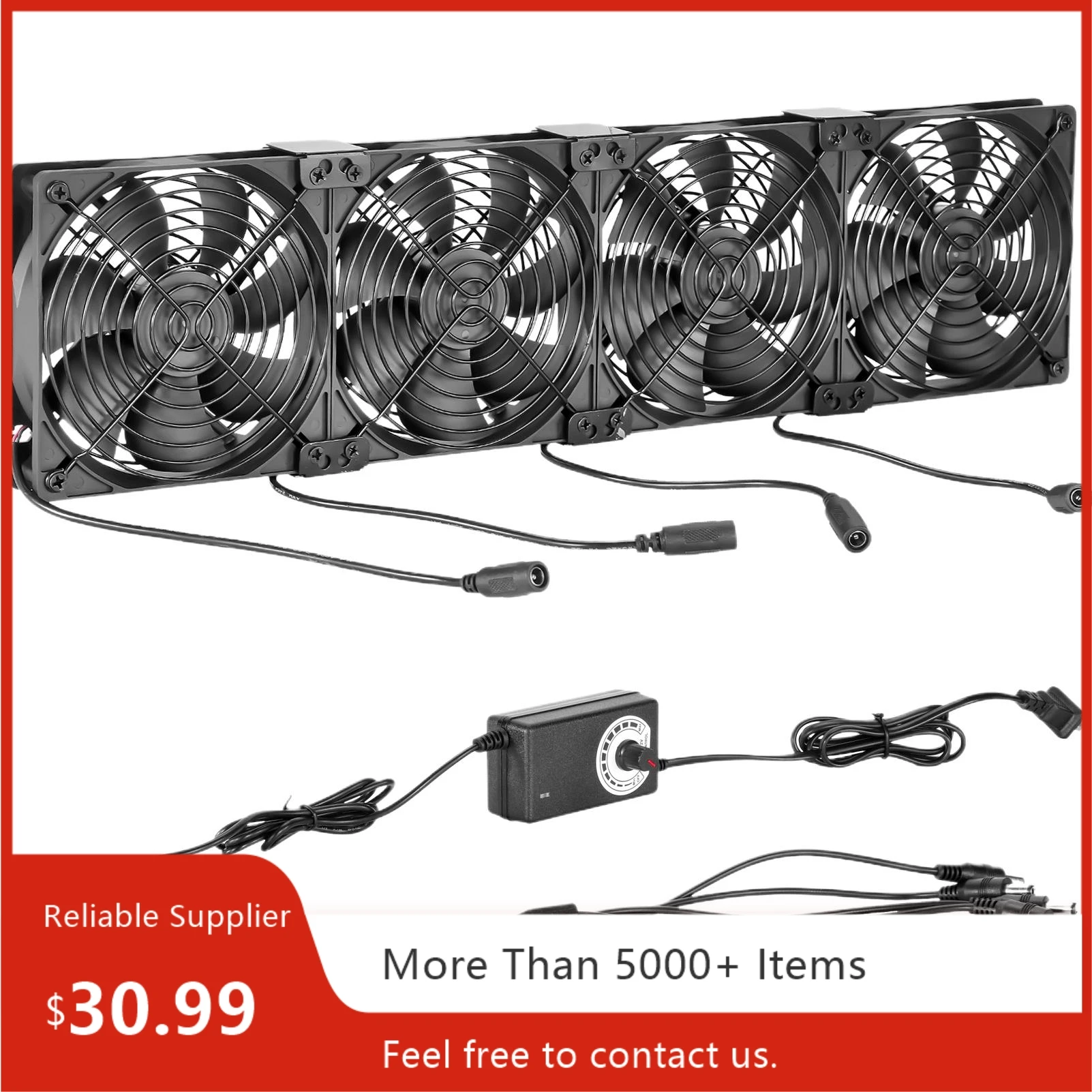 Controlador de velocidad del ventilador 4 en 1: CA 115 V/220 V a CC 12 V, ventilador de 120 mm, chasis/gabinete/PCI - imagen 2