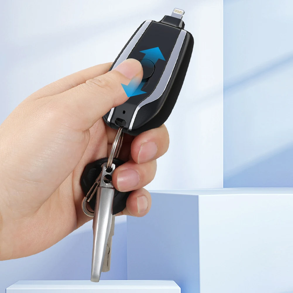 Cargador del teléfono móvil del paquete de batería del cargador del banco del poder del llavero mini 1200mAh - imagen 5