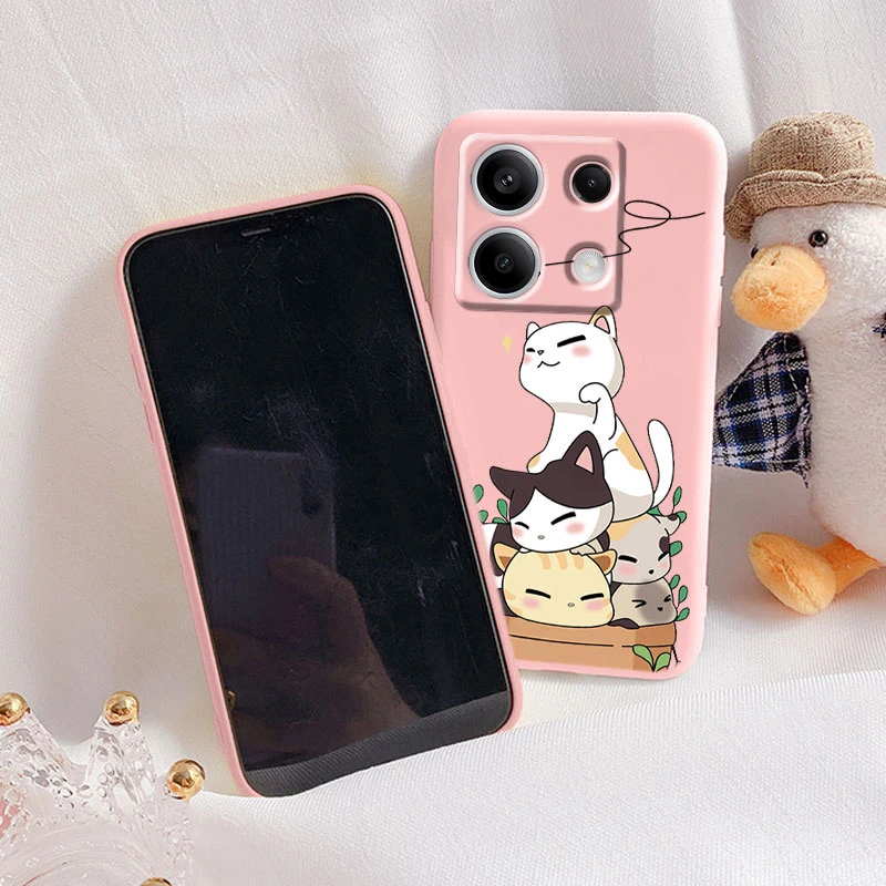 Funda para Redmi Note 13 Pro 4G 5G, funda trasera con bonito corazón y flor, Fundas protectoras mate de silicona suave para parachoques Redmi Note13 Pro - imagen 4