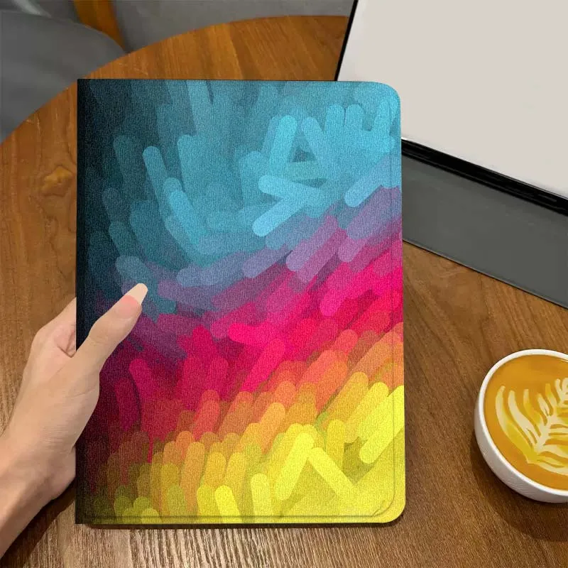 Mosaico de colores ondulados para Samsung Galaxy Tab A A7 A8 A9 A11 S6 S11 10,1 10,4 10,5 pulgadas Lite Plus funda para tableta - imagen 4