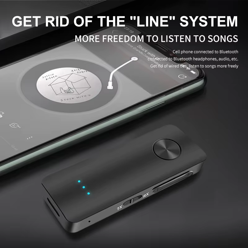 Receptor y transmisor de audio Bluetooth 5.4 2 en 1, adaptador inalámbrico de música estéreo con conector auxiliar de 3,5 mm y USB para coche, avión, TV, PC, auriculares y altavoces - imagen 5