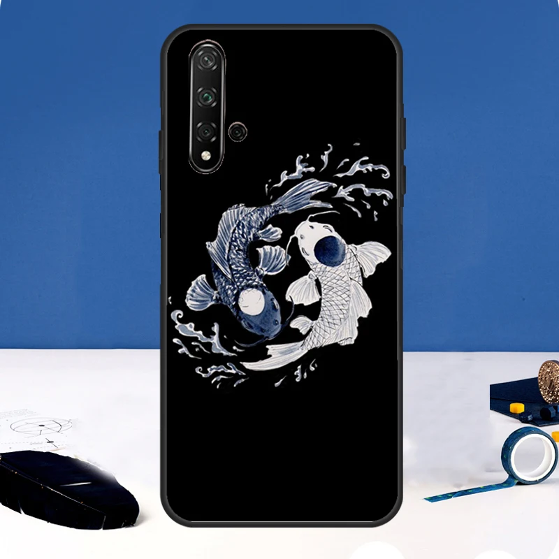 Funda Koi Fish Yin Yang para Huawei Nova 9 10 SE 3i 7i 8i 11i 12i Y60 Y61 Y70 Y72 Y73 Y90 Y91 P20 P30 P40 Lite - imagen 5
