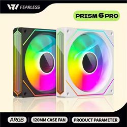 OEM PRISM 6 PRO ventilador de chasis de computadora 120mm 5V 3PIN ARGB 4 pines PWM ventilador de refrigeración silencioso 12V gran volumen de aire 45.2CFM/600-1500RPM