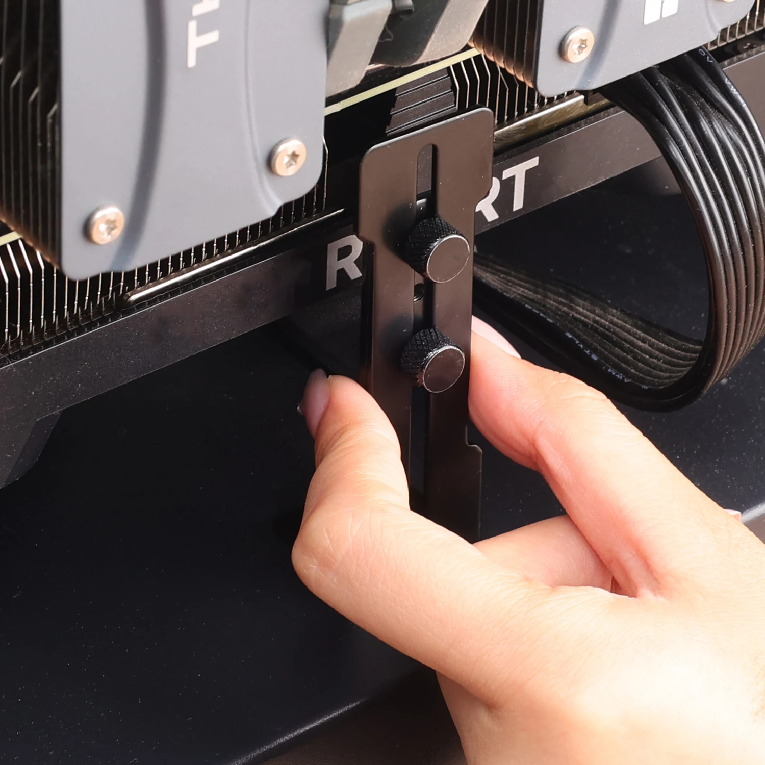 Soporte de GPU, tarjeta gráfica de ordenador ajustable, soporte para tarjetas de vídeo, soporte de GPU de acero inoxidable antihundimiento para PC - imagen 3