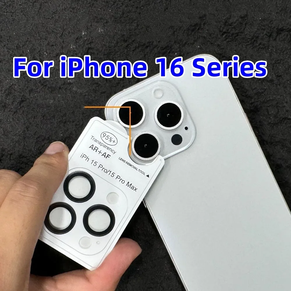 2-3 uds cubierta protectora de lente de cámara para IPhone 16 15 Pro Max 14 Plus 13 14 12 Pro IPhone16 15 Plus película protectora de vidrio - imagen 2