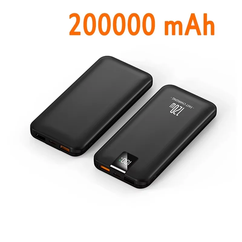 Batería de carga súper rápida de 120 W 200000 Banco de energía mAh 100000 Pantalla digital cuadrada portátil liviana de alta capacidad mAh - imagen 5