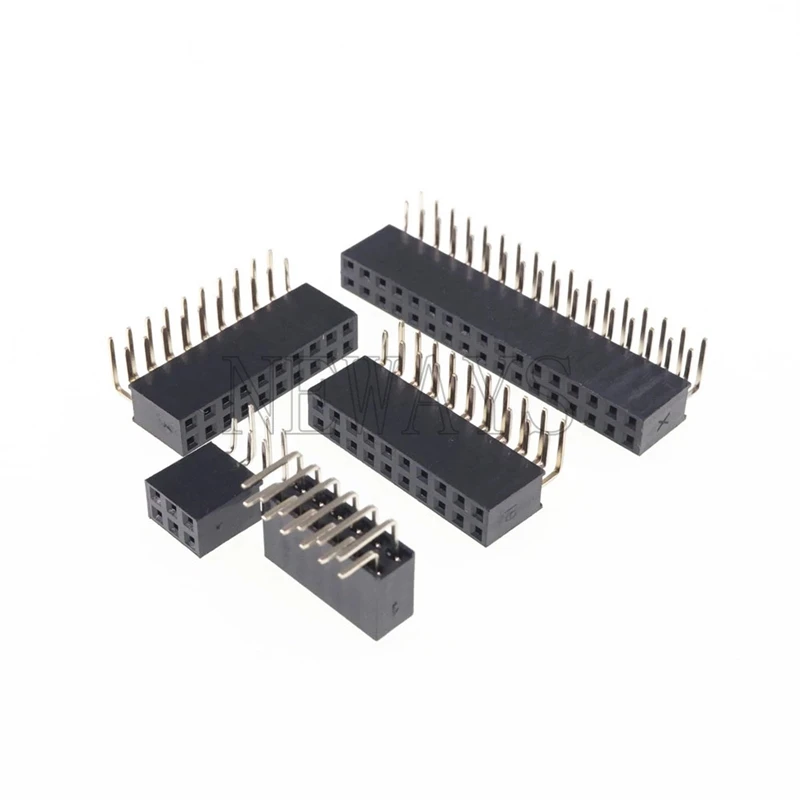 10 Uds. Conector de ángulo recto de paso de 2,54mm doble fila hembra 2X2P/3/4/5/6/8/10/16/20/25/30/40Pin conector PCB hembra de doble fila - imagen 4