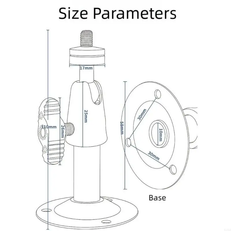 Soporte montaje en pared Universal para cámaras seguridad soporte hierro ajustable 360 ​​B2EA - imagen 4