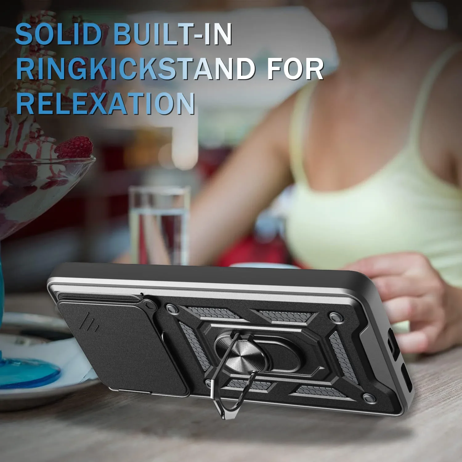 Funda para Xiaomi 17 Pro / 17Pro Max Funda deslizante soporte de protección para cámara Funda trasera a prueba de golpes para Xiaomi 17 Capa Funda - imagen 4